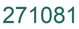 Number 271081 green image