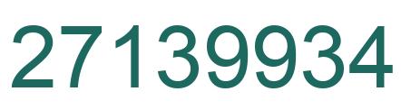 Number 27139934 green image