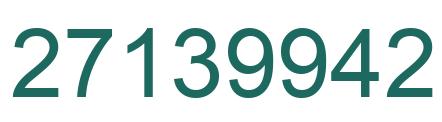 Number 27139942 green image
