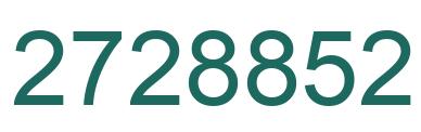 Number 2728852 green image
