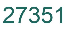 Number 27351 green image
