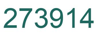 Number 273914 green image