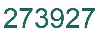 Number 273927 green image