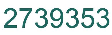 Number 2739353 green image