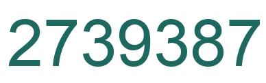 Number 2739387 green image