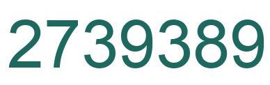 Number 2739389 green image