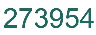 Number 273954 green image