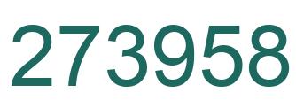 Number 273958 green image