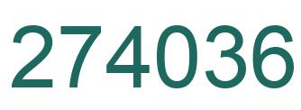 Number 274036 green image