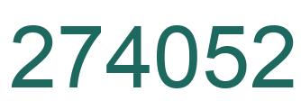 Number 274052 green image