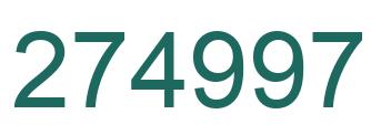 Number 274997 green image