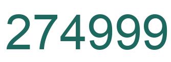 Number 274999 green image
