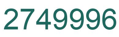 Number 2749996 green image
