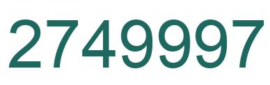 Number 2749997 green image