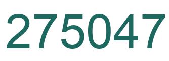 Number 275047 green image