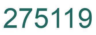 Number 275119 green image