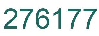 Number 276177 green image