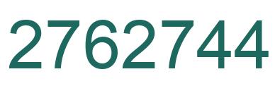 Number 2762744 green image