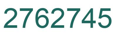 Number 2762745 green image