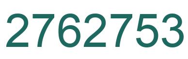 Number 2762753 green image