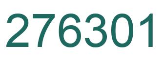 Number 276301 green image