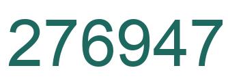 Number 276947 green image