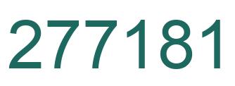 Number 277181 green image