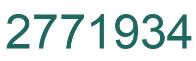 Number 2771934 green image