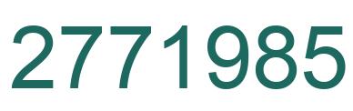 Number 2771985 green image