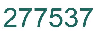 Number 277537 green image