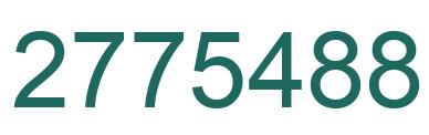 Number 2775488 green image