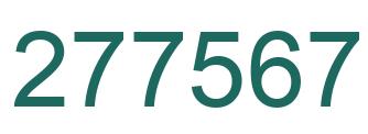 Number 277567 green image
