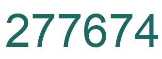 Number 277674 green image