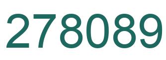 Number 278089 green image