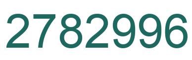 Number 2782996 green image