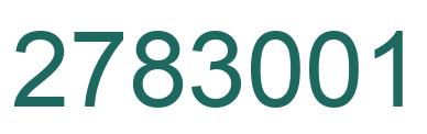 Number 2783001 green image