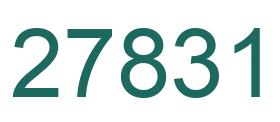 Number 27831 green image