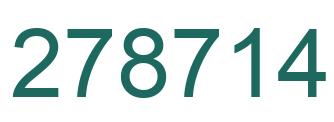 Number 278714 green image