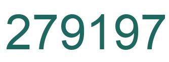 Number 279197 green image