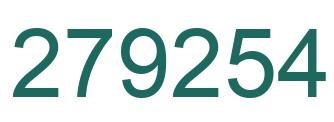 Number 279254 green image