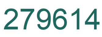 Number 279614 green image