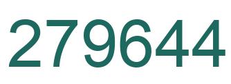 Number 279644 green image