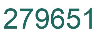 Number 279651 green image