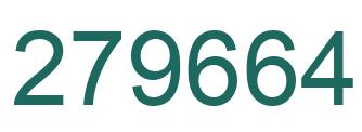 Number 279664 green image