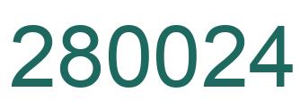 Number 280024 green image
