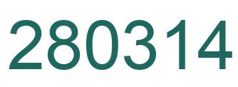 Number 280314 green image