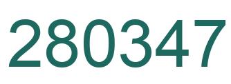 Number 280347 green image