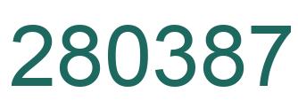 Number 280387 green image