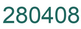Number 280408 green image