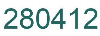 Number 280412 green image